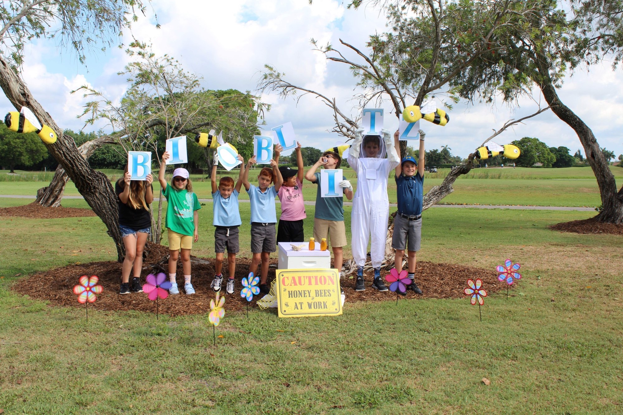 Juniors helping the local Bee population.