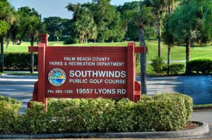 Southwinds Golf Course entrance sign.