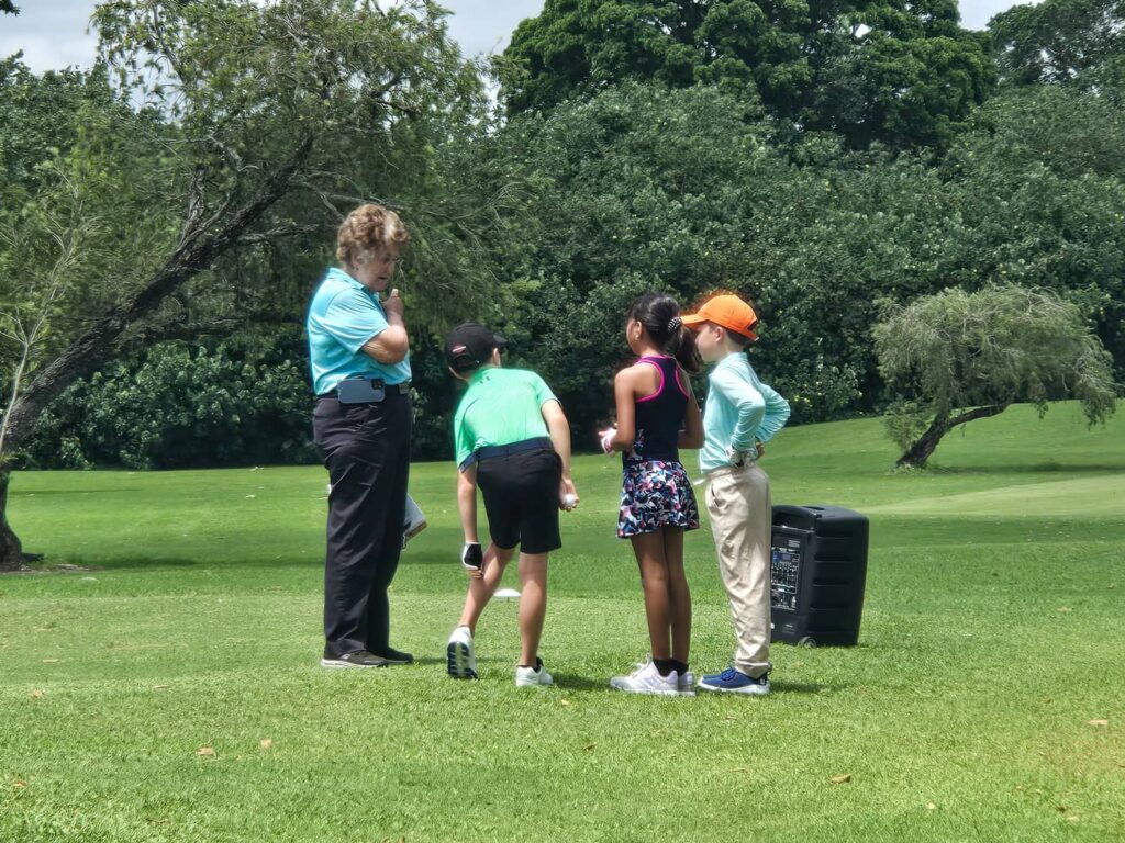 Image of a Junior Golf Lesson at Southwinds Golf Course.